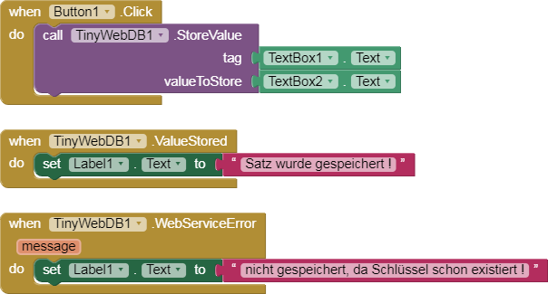 MIT AppInventor TinyWebDB